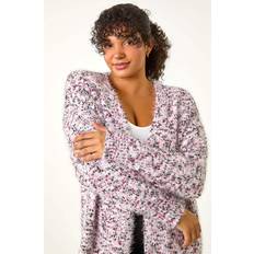 Pink Cardigans Roman Fluffy Textured Cardigan - Pink
