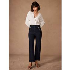 Velvet Jeans Mint Velvet Dark Indigo Cropped Jeans - Navy