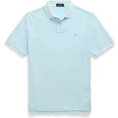 Mesh Polotrøjer Polo Ralph Lauren Custom Slim Mineral-Dyed Mesh Shirt - Blue