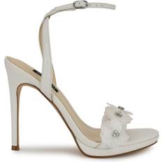 Nine West Women Slippers & Sandals Nine West Lovely Flower Platform Sandals - White