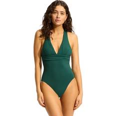 Multicoloured Swimsuits Seafolly Women's Collective Cross Back One Piece - Swimsuit