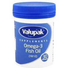 Valupak 3 x Supplements Omega-3 Fish Oil 1000mg 30 Capsules