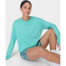 Sweaty Betty Organic Cotton Blend After Class Crop Sweatshirt