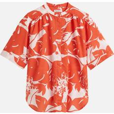 Blusen Marc O'Polo Damen Bluse Mit Allover-Print - Orange