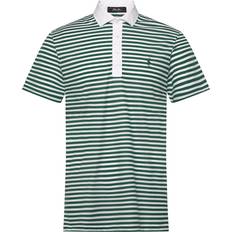 Ralph Lauren Polo Shirts Ralph Lauren Polo Golf Cotton Blend Regular Fit Striped Polo Shirt - Ceramic White/Kelly Green