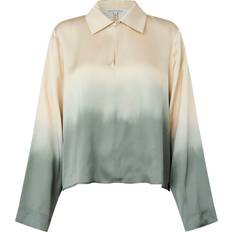 Tie Dye Blouses Second Female Aovra Ombre Top - Cream/Green
