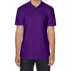 Purple Polo Shirts Gildan Mens SoftStyle Double Pique Polo Shirt - Purple