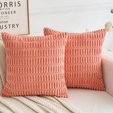 Corduroy Decorative Throw Pillow Covers Set of 2