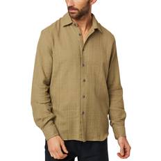 Resort Cotton Textured Weave Shirt - Moss
