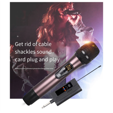 Microphones Jojomino One-To-Two Household Microphone Metal Wireless Microphone