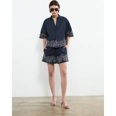 French Connection Cotton Shorts French Connection Alissa Cotton Shorts - Navy/White