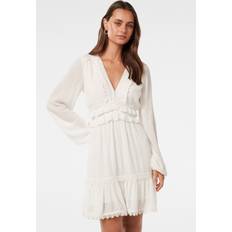 Forever New Elsa Trim High Low Mini Dress - Porcelain