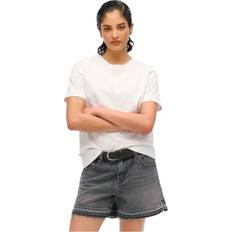 Superdry Women Trousers & Shorts Superdry Denim Cotton Blend Shorts