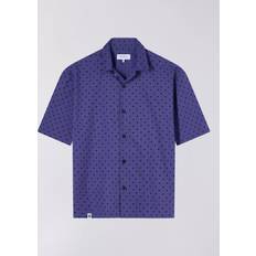 Edwin Saga Cotton Polka Dot Short Sleeve Shirt - Blue