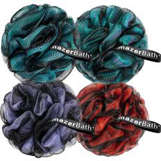 Bath Sponges AmazerBath Charcoal Loofah Sponge Set of 4
