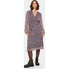 Saint Tropez Salva Abstract Floral Wrap Dress - Blue