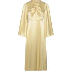 Malina Isadora Wide Sleeve Midi Dress - Lemon