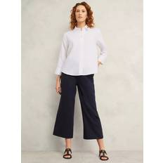 Hobbs Shirts Hobbs Vita Linen Three Quarter Sleeve Shirt - White