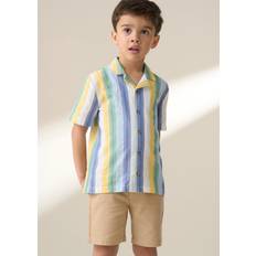 Multicoloured Shirts Angel & Rocket Boys Multicolour Stripe Short Sleeve Summer Shirt Multi