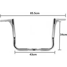 Motorcycle Handle Mounts Craftride Handlebar Ape Hanger 16 for Harley Davidson Electra - Schwarz