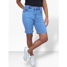 Paulo Due Stretch Denim Shorts Slim Fit - Mid Blue