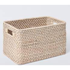 John Lewis Rattan Storage Off White Basket