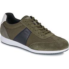 Geox Men Shoes Geox Arthien Suede Blend Lace Up Trainers - Kaki