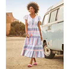 Joe Browns Women's Petite Geo Striped V-Neck Maxi Dress