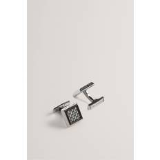 Ted Baker Cufflinks Ted Baker Carder Carbon Fibre Cufflinks - Silver