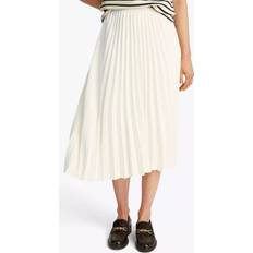Tommy Hilfiger Dame Nederdele Tommy Hilfiger Fluid Pleated Midi Nederdel - Ivory Petal
