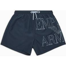 Emporio Armani Herr Badkläder Emporio Armani Logo Graphic Swim Shorts - Blue