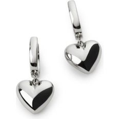 Ana Luisa Puffed Heart Hoops - Silver