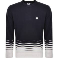 Pretty Green Jumpers Pretty Green Gradient Knit Jumper - Navy