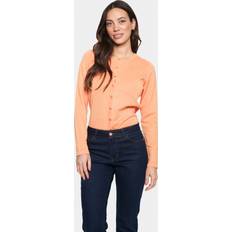 Orange Koftor Saint Tropez Mila Round Neck Long Sleeve Cardigan