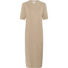 Beige - Strikkede kjoler Saint Tropez Milasz Ss Dress Kjole - Plaza Taupe Melange