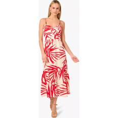 Adrianna Papell Red Printed Dress