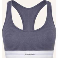 Grå BH'er Calvin Klein Bralette Cotton Modal Rib - Blue