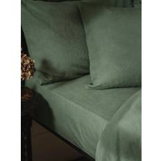 Textiles Piglet in Bed Elm Linen Blend Fitted Bed Sheet Green