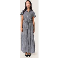 Polka Dots Dresses Soaked in Luxury Arjana Dotted Shirt Dress - Nightsky White Dots