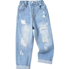 Shein Toddler Girls Ripped Washed Jeans