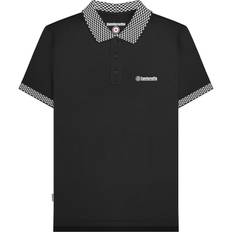 Lambretta Clothing Lambretta Mens SS25 Two Tone Big & Tall Polo Shirt - Black
