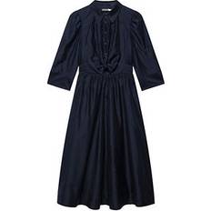 Velvet Clothing Mint Velvet Twist Detail Midi Dress - Blue