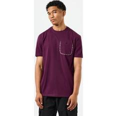 Weekend Offender T-shirts Weekend Offender Men's Sutton Check Detail Pocket T-Shirt - Red