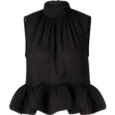 Malina Överdelar Malina Lune Halterneck Frilled Hem Blouse Blusar Dam - Svart