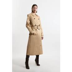 Karen Millen Coats Karen Millen Tailored Cotton Multiway Trench Coat - Camel