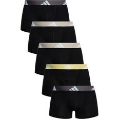 Adidas Men's Underwear on sale adidas 5 Pack Active Flex Cotton Trunks - Black/Yellow/Grey