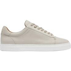 Almada Leather Perforated Trainers - Off White