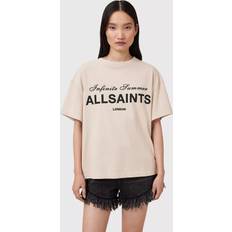 AllSaints T-shirts AllSaints Avri Organic Cotton Oversized T-Shirt - Cement Grey