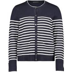 Betty Barclay Dame Veste Betty Barclay Stribet Basis Cardigan - Blå