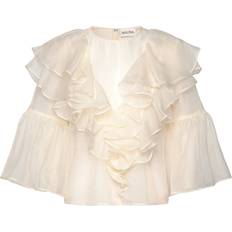 By Malina Alexia Organza Blouse - Vanilla